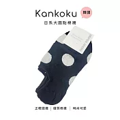 Kankoku韓國 - 日系大圓點棉襪   *  黑色