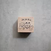 【小犬工作室】虎年小犬│謝謝有你檜木印章