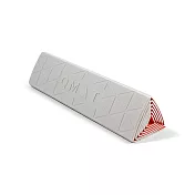 【QMAT】7mm三角折疊瑜珈墊 台灣製 (再生布拉鍊式收納袋) 銀灰/紅