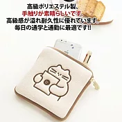 【Sayaka紗彌佳】零錢包 日系可愛人氣趣味小物系列吐司造型女孩貼身萬用收納包  -米白色