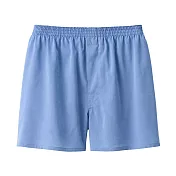 【MUJI 無印良品】男柔滑前開平口褲 S 藍色
