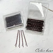 【卡樂熊】基本盒裝金屬色系波浪50入造型髮夾/邊夾(三色)- 古銅色