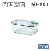【MEPAL】EasyClip 輕巧蓋玻璃密封保鮮盒700ml- 鼠尾草綠