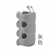 【E.dot】毛毛蟲吸盤蓮蓬頭架 灰色