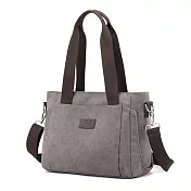 O-ni O-ni新款精選優質加厚帆布輕旅行輕巧實用托特包(bag-744) 灰色