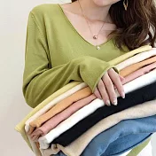 【言】簡約款無包邊針織上衣(4色)     FREE 綠色