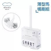 【日本Marna】日本製浴廁薄型馬桶刷組(原廠總代理)
