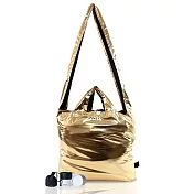 SYZY 原子縮小包 口袋折疊購物袋 迷你購物包 折疊包- 亮金