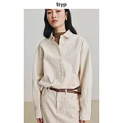 ltyp旅途原品 土耳其BOSSA純棉牛仔廓形襯衫 M L-XL  L-XL 暖玉白