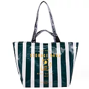 HAPPY TELL尼龍購物托特‧ 條紋肩背手提兩用