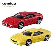 【日本正版授權】TOMICA 多美小汽車 PREMIUM 兩款一組(一般+初回特別式樣)- 08 法拉利 F355