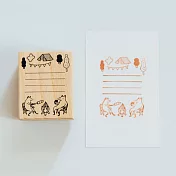 【 Hello Studio 你好工作室 】狐吉露營趣系列 狐吉營火 | 單顆印章