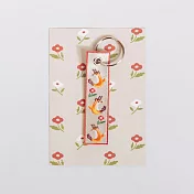 【 Hello Studio 你好工作室 】狐吉與花｜刺繡掛飾鑰匙圈