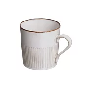 【日本Marusan Kondo】Fusho扇形 輕量陶瓷馬克杯340ml ‧ 象牙白