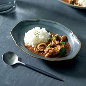 【日本Aito製作所】美濃燒｜Stitch窯燒復古 咖哩餐盤25cm ‧ 深夜藍