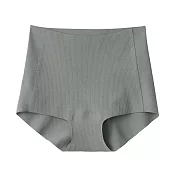 【MUJI 無印良品】女棉混舒適螺紋內褲 S 煙燻綠