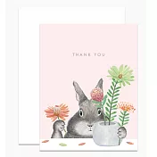 【 Dear Hancock 】Bunny Arranging Protea 感謝卡 #gc_405