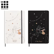 MOLESKINE 小王子限量禮盒-L型 橫線筆記本黑+L型無時效手帳白