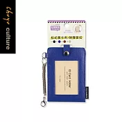 珠友 扣式票卡夾/證件套/卡套/工作證/票卡夾/附伸縮彈簧扣-The Fashion 02寶藍