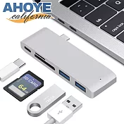 【Ahoye】Type-C 五合一集線器 讀卡機 雙USB