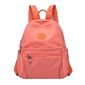 【EZlife】輕旅遊簡約百搭雙肩背包 橙色