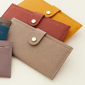 CHENSON真皮 超薄第四代 6卡極薄長夾 外側附獨立零錢袋 (W23449-K) 杏