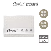 【Comfort+舒適家】3D編織記憶綿吸水地墊-珍珠白 珍珠白