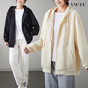 【AMIEE】經典舒適寬鬆連帽外套(7色/FREE/KDCQ-5340) F 杏色