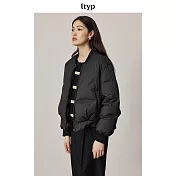 ltyp旅途原品 嵿級95白鵝絨三防短款羽絨服 夾克麵包服外套女秋冬 M L-XL M 經典黑