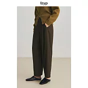 ltyp旅途原品 羊毛混紡九分蘿蔔褲 秋冬休閒直筒褲女百搭 M L-XL M 深咖色