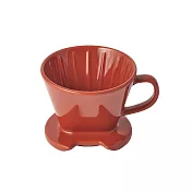 【MUJI 無印良品】炻器咖啡濾杯橘色
