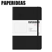 PAPERIDEAS A5子彈筆記本 頁碼硬面綁帶筆記本 與成功有約的子彈筆記術 黑色
