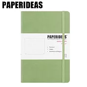 PAPERIDEAS A5子彈筆記本 頁碼硬麵綁帶筆記本 與成功有約的子彈筆記術 牛油果綠