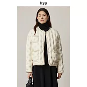 ltyp旅途原品 95白鵝絨直充3D波點香風羽絨服 冬季輕盈短款外套女 M L XL L 杏仁米