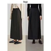 ltyp旅途原品 羊毛混紡圍裹式瘦長半裙 秋冬A字半身長裙女 M L-XL  L 可可棕