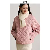 ltyp旅途原品 嵿級95白鵝絨短款羽絨服 極簡輕薄菱格外套女冬季 M L-XL M 雲霧粉