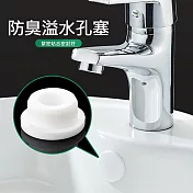 【美好家 Mehome】T型溢水孔塞 洗手台防臭防蟲塞  圓形塞 2入