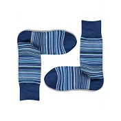 JDS 設計襪 不規則條紋棉質襪   * 黑藍色