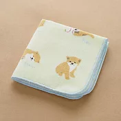 【日本friendshill】輕薄柔軟 紗布純綿方巾 ‧ 柴犬日常(黃)
