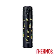 【THERMOS膳魔師】旺旺鳳梨不鏽鋼超輕量彈蓋真空保溫杯400ml((JNI-402PA) ALB(黑色)