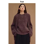 ltyp旅途原品 Alpaca羊駝毛長絨感慵懶大廓形毛織外套 M L-XL L-XL 復古紫