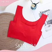 【KISSDIAMOND】日系裸感無痕涼感無鋼圈內衣(KDW-3030) XL 紅色