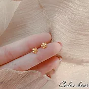 【卡樂熊】S925銀簡約迷你雞蛋花造型耳環/耳針(兩色)- 雞蛋金花