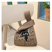 櫻花妹超夯單品【日系套結針織手挽包】日系女孩必備單品 喵喵 咖啡