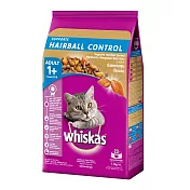 【Whiskas偉嘉】貓乾糧 成貓化毛配方 鮪魚雞肉 1.1kg