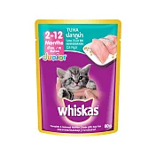【Whiskas偉嘉】妙鮮包 幼貓/鮪魚 80g*24入 寵物/貓罐頭/貓食