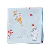【日本Towel Museum】mofusand貓咪冰淇淋 柔軟純棉手巾 ‧ 藍