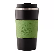 【仁舟淨塑】溫心地球鋼藝保溫杯480ml｜醇黑咖啡  熊虎杯