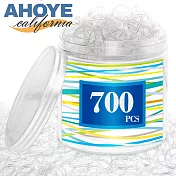 【Ahoye】橡皮繩髮圈 (透明色-700條盒裝) 髮束 綁頭髮 髮繩 髮帶