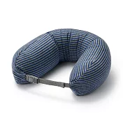 【MUJI 無印良品】微粒貼身靠枕 /雜深藍×灰